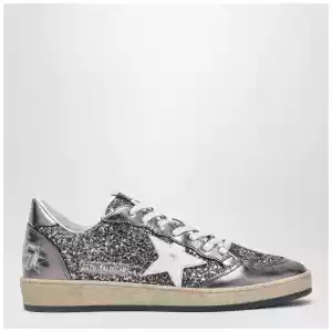 Golden Goose Ballstar silver glitter sneaker