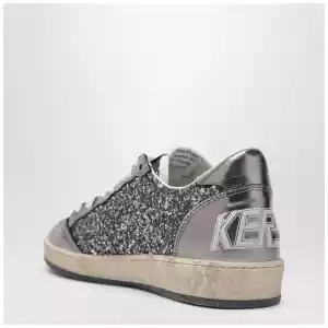 Golden Goose Ballstar silver glitter sneaker