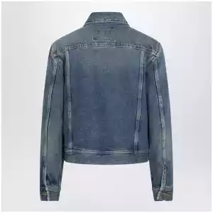 Golden Goose Blue denim jacket with classic collar and logo buttons