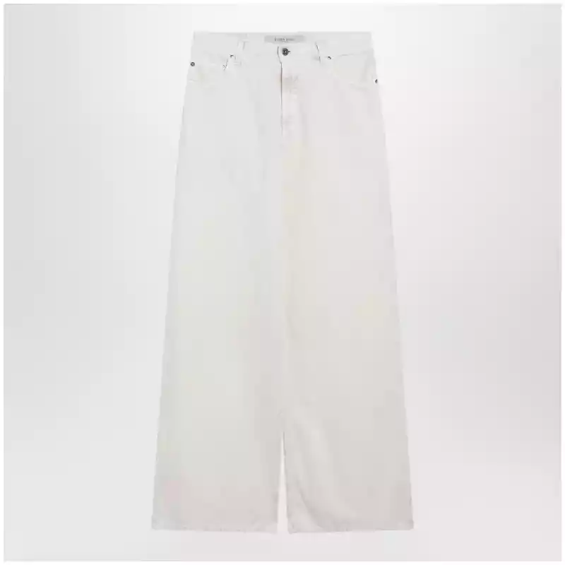 Golden Goose White wide-leg denim trousers