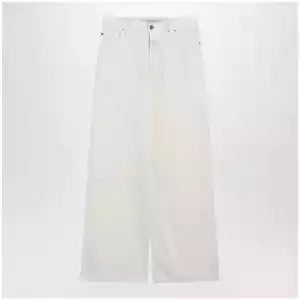 Golden Goose White wide-leg denim trousers