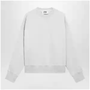Golden Goose Women's Star cropped oversized cotton hoodie in grey