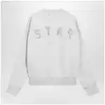 Golden Goose Women's Star cropped oversized cotton hoodie in grey