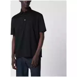 ZEGNA Navy blue cotton polo