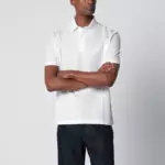 ZEGNA White cotton piqué polo shirt