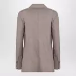 Max Mara Double-breasted cashmere jacket in dove color