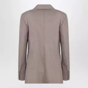 Max Mara Double-breasted cashmere jacket in dove color