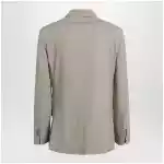 Ami Paris Beige double-breasted virgin wool gabardine jacket