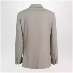 Ami Paris Beige double-breasted virgin wool gabardine jacket