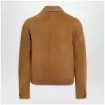 Ami Paris Ami de Coeur caramel-colored suede jacket