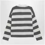 Ami Paris Ami de Coeur striped cotton knit cardigan