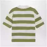 Ami Paris Ami de Coeur striped cotton knit polo shirt