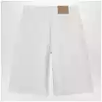 Ami Paris Wide-fit cotton twill bermuda shorts in white