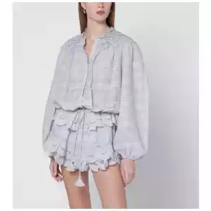 ISABEL MARANT Étoile Polly cotton blouse with floral lace