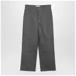 Ami Paris Grey wool canvas workwear trousers