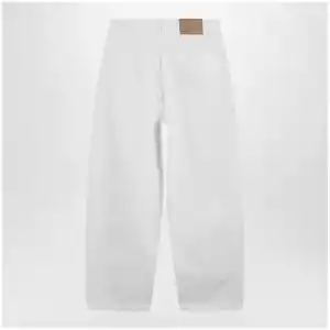 Ami Paris Cream white denim trousers