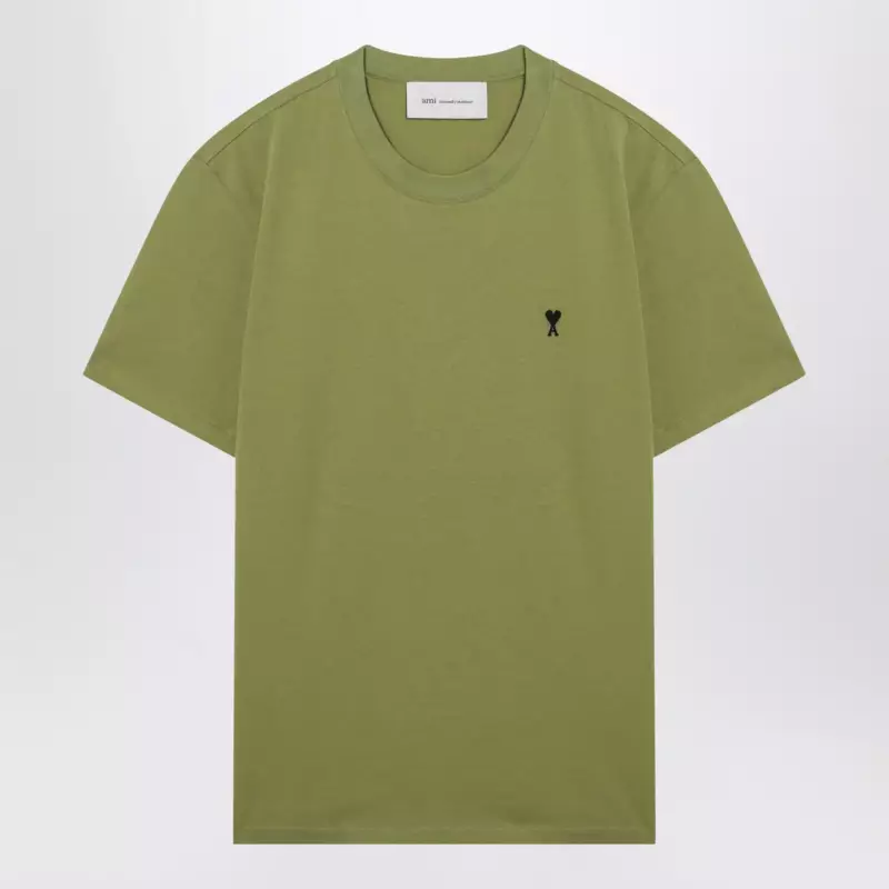 Ami Paris Matcha green cotton Ami De Coeur T-shirt