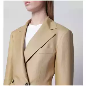 Tagliatore Single-breasted blazer in beige linen