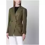 Tagliatore Single-breasted blazer in green linen