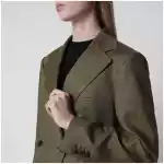 Tagliatore Single-breasted blazer in green linen
