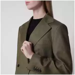 Tagliatore Single-breasted blazer in green linen