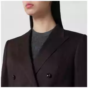 Tagliatore Brown linen-blend double-breasted jacket