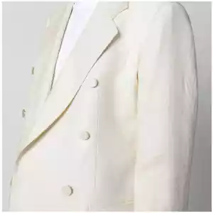 Tagliatore Single-breasted blazer in butter-colored linen