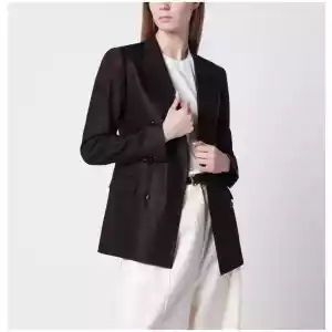 Tagliatore Parigi double-breasted blazer in brown linen blend