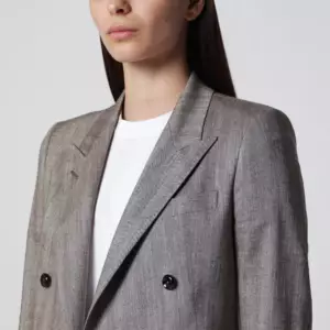 Tagliatore Double-breasted linen-blend jacket