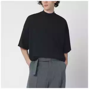 Jil Sander Black oversized cotton T-shirt