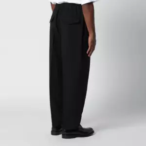 Jil Sander Black technical serge trousers