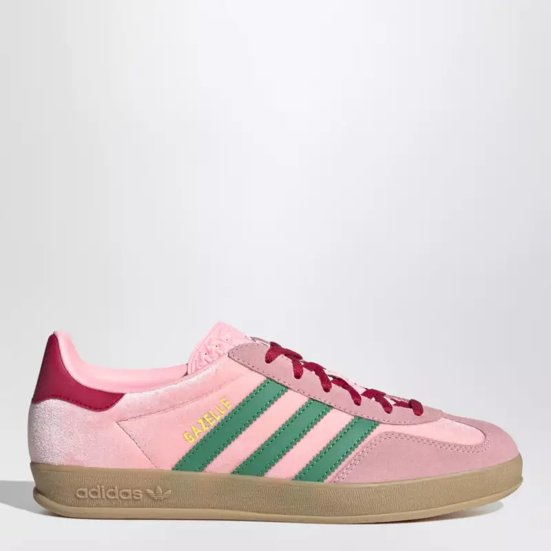 adidas Originals Gazelle Indoor Court Green/Glow Pink/Gum velvet Sneaker