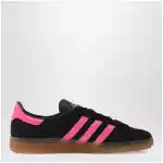 adidas Originals Sneaker München in black/fuchsia suede