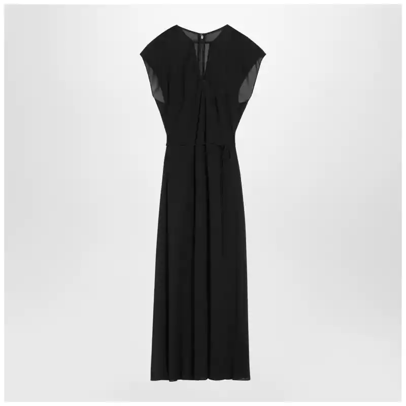 Calvin Klein Black midi dress with belt