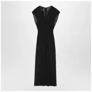 Calvin Klein Black midi dress with belt