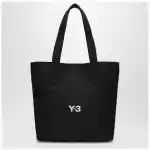 adidas Y-3 Black canvas bag with logo print
