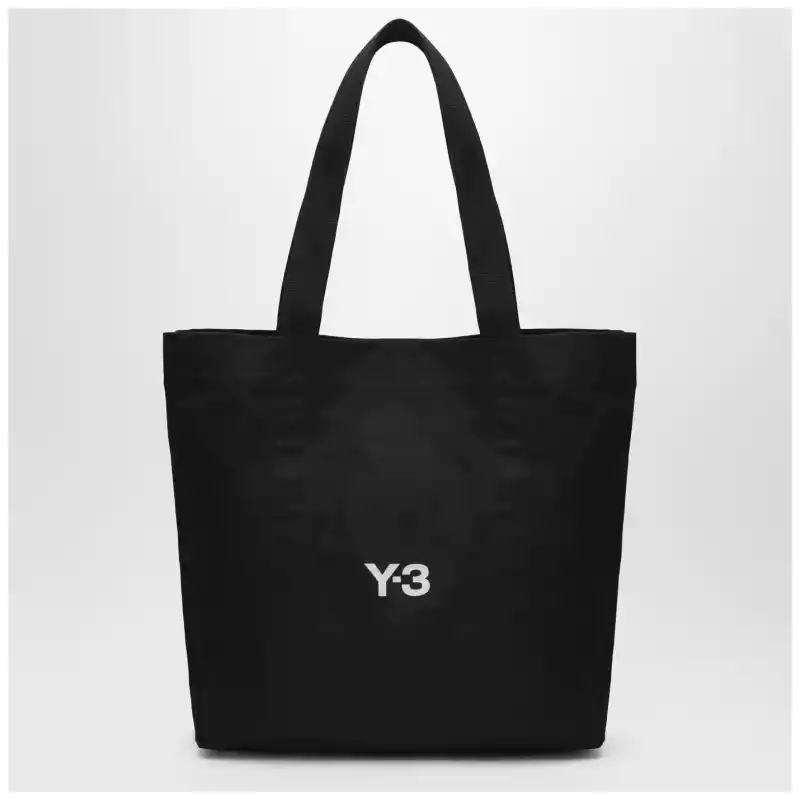 adidas Y-3 Black canvas bag with logo print