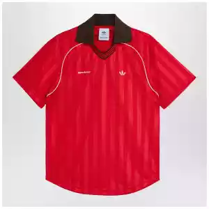 adidas by Wales Bonner Scarlet red jacquard football T-shirt