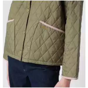 Barbour Liddesdale Cropped Icons quilted jacket in olive green