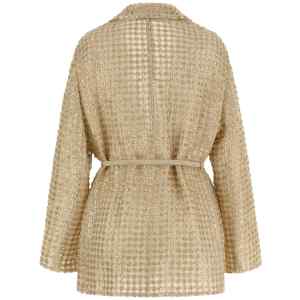 Brunello Cucinelli Dazzling Net Embroidery Organza Blazer