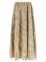 Brunello Cucinelli Dazzling Seabed Embroidery Skirt
