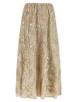 Brunello Cucinelli Dazzling Seabed Embroidery Skirt