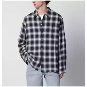 Our Legacy Every Shirt Reno Cowboy relaxed-fit checked viscose shirt in black