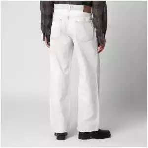 Our Legacy Third Cut relaxed-fit jeans in beige cotton denim