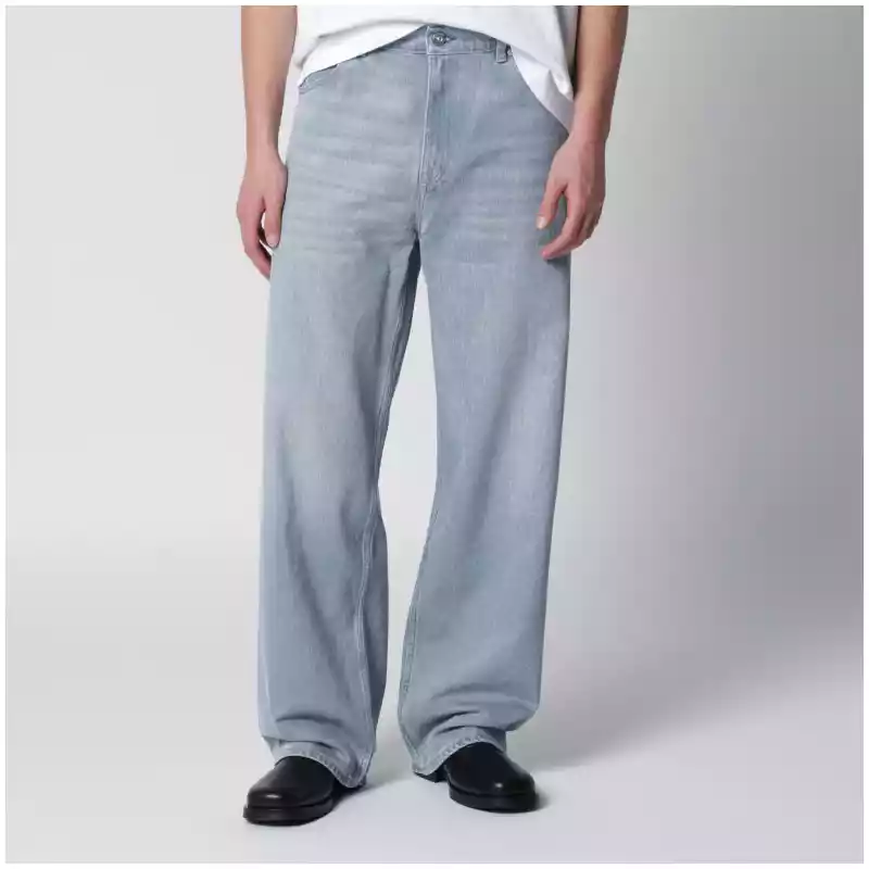 Our Legacy Vast Cut high-waisted wide-leg cotton denim jeans in Pale Coast Wash blue