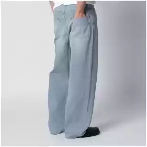 Our Legacy Vast Cut high-waisted wide-leg cotton denim jeans in Pale Coast Wash blue