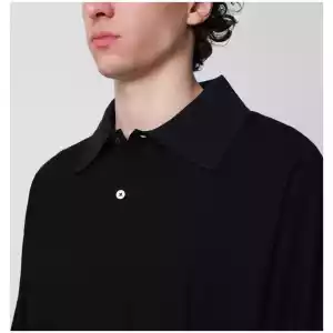 Our Legacy High Twist rugby shirt in black cotton jersey