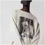 Our Legacy Slack sweatshirt with Angry Fan Mail print in black