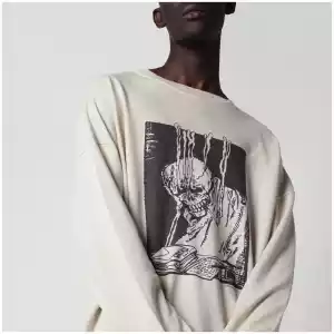 Our Legacy Slack sweatshirt with Angry Fan Mail print in black