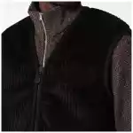 Our Legacy Brown ribbed velvet zip-up waistcoat